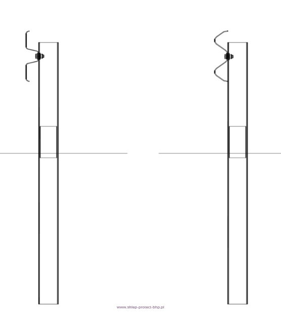 H1W4A Bariera drogowa ochronna rozstaw słupka co 4 mb