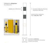 Odbojnica słupowa przykręcana Ø60,3 wysokość 1000 mm - specyfikacja