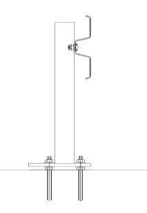 H1W4A Bariera mostowa niska ochronna rozstaw słupka co1,33mb