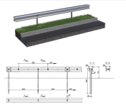 Stalowa bariera ochronna podwójna H2W4A ze słupkiem wbijanym w rozstawie co 2,00 m. - specyfikacja