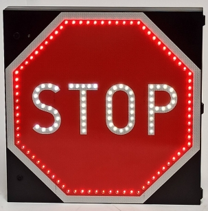 Znak aktywny STOP B-20  solar z radarem