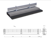 Stalowa bariera ochronna mostowa H2W3A ze słupkiem kotwionym w rozstawie co 2,66m - specyfikacja