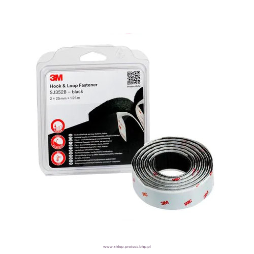 3M™ Rzep przemysłowy typu haczyk-pętelka SJ3352B (25 mm x 2,5 m)