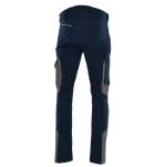 Granatowo-szare spodnie do pasa softshell COMFORT WINTER - tył