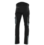 Czarno-szare spodnie do pasa softshell COMFORT WINTER - tył