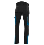 Niebiesko-czarne spodnie do pasa softshell COMFORT WINTER - tył