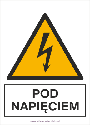Znak elektryczny HA008 - pod napięciem