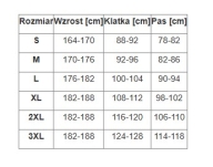 Ocieplane spodnie ogrodniczki MARGAJ - wymiary
