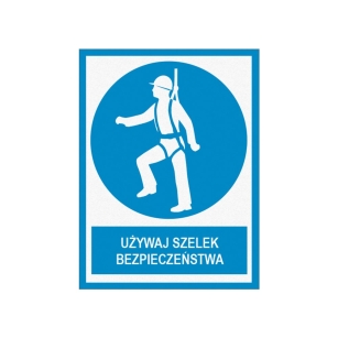 TI 010 - Tabliczka o obowiązku stosowania szelek