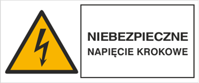 Niebezpieczne napięcie krokowe - Znak elektryczny - HB014