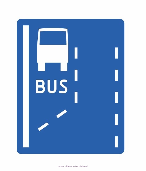 D-11a początek pasa ruchu dla autobusów