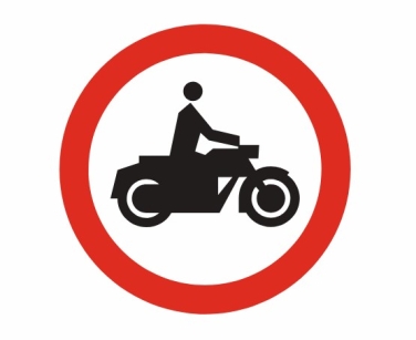 B-4 zakaz wjazdu motocykli