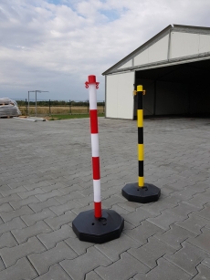 Słupek z podstawą MAG-2 biało-czerwony