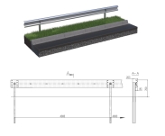 Stalowa bariera ochronna H1W3A ze słupkiem wbijanym w rozstawie co 4,00 m - specyfikacja