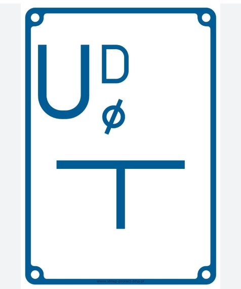 Tablica orientacyjna przyłączenia uziomu - Wodociągi - JB006