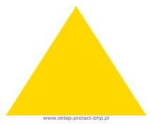 Trójkąty kilometrażowe w kolorze żółtym 200x200x200 termoznak