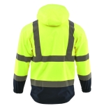 Żółta kurtka softshell DROGOWIEC - tył