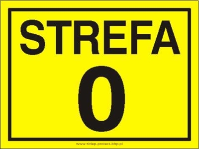 Znak informacyjny NB001 - Strefa 0